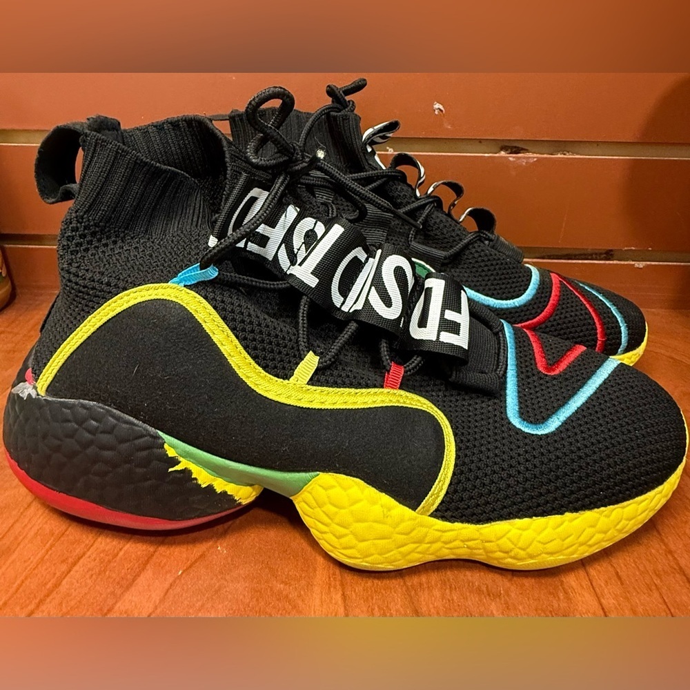 Black and Yellow Athletic Sneakers - Picture 2 of 7